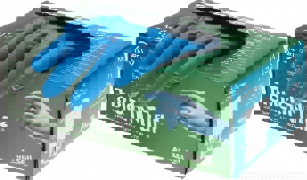 Series TouchNTuff Disposable Gloves: Size Medium, 3.1 mil, Uncoated-Coated Nitrile, Industrial Grade, Unpowdered